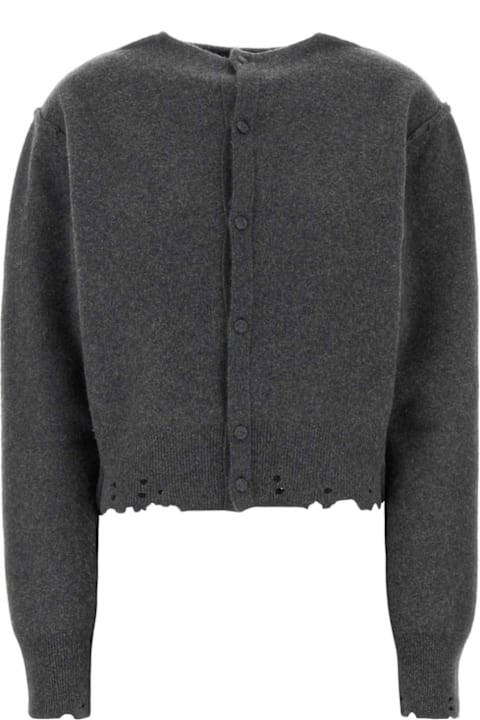 Balenciaga Clothing for Women Balenciaga Dark Grey Cashmere Blend Cardigan