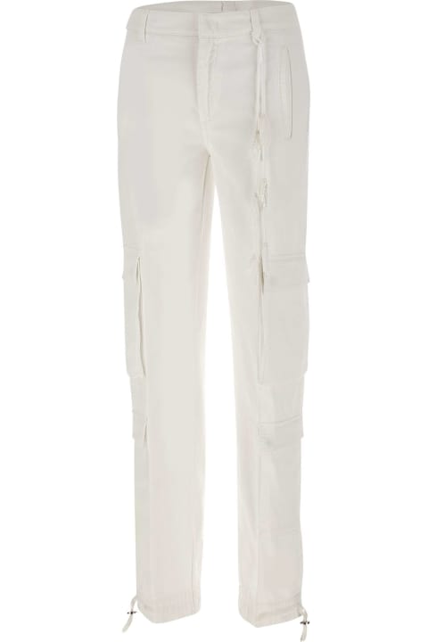 Dondup Pants & Shorts for Women Dondup "tori Floral Ribbon" Cotton Trousers
