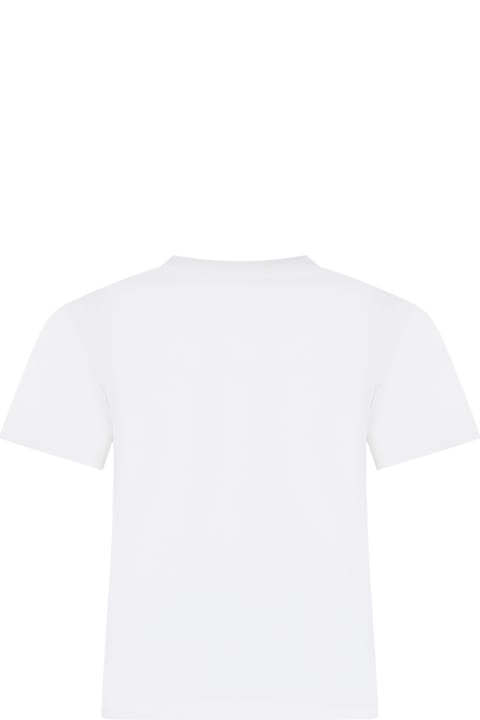ガールズ BonpointのTシャツ＆ポロシャツ Bonpoint White T-shirt For Girl With Iconic Cherries