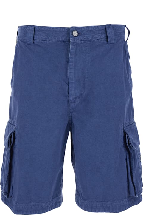 ERL for Kids ERL Blue Bermuda Shorts With Two Cargo Pockets In Cotton Man