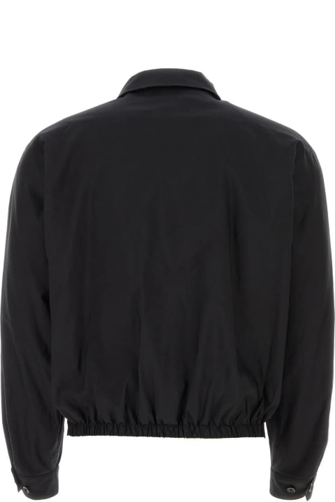 Coats & Jackets for Men Lemaire Black Cotton Blend Jacket