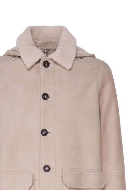 Eleventy for Men Eleventy Shearling Long Coat