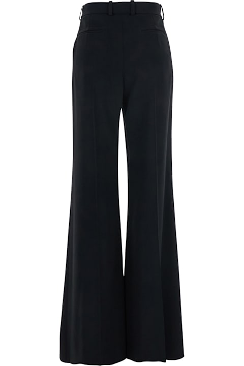 Chloé for Men Chloé Black Pants With High Waist And Wide Leg In Viscose Blend Stretch Woman