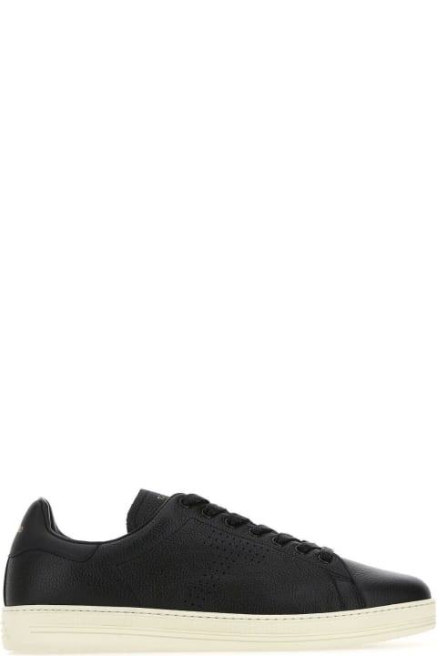 Sale for Men Tom Ford Black Leather Warwick Sneakers