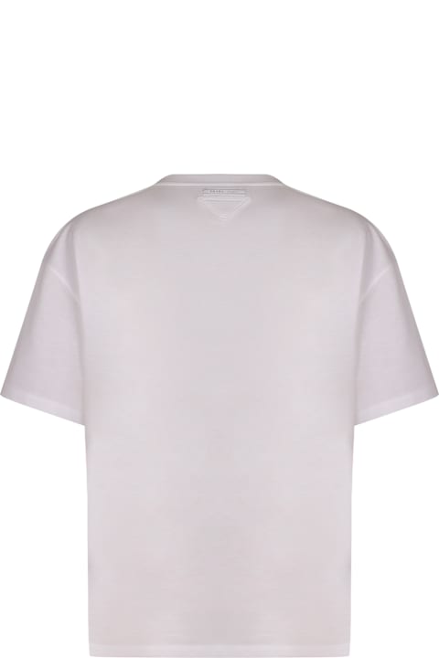 Prada ملابس علوية لـ السيدات Prada Cotton Crew-neck T-shirt