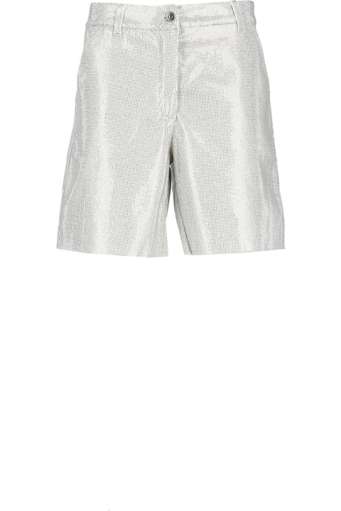 Ermanno Scervino Pants & Shorts for Women Ermanno Scervino Cotton Bermuda Shorts With Strass