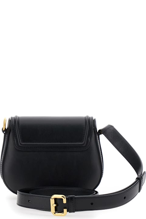 Chloé for Men Chloé 'horse Medal' Black Shoulder Bag With Adjustable And Removable Shoulder Strap And Logo Plaque On The Front In Leather Woman