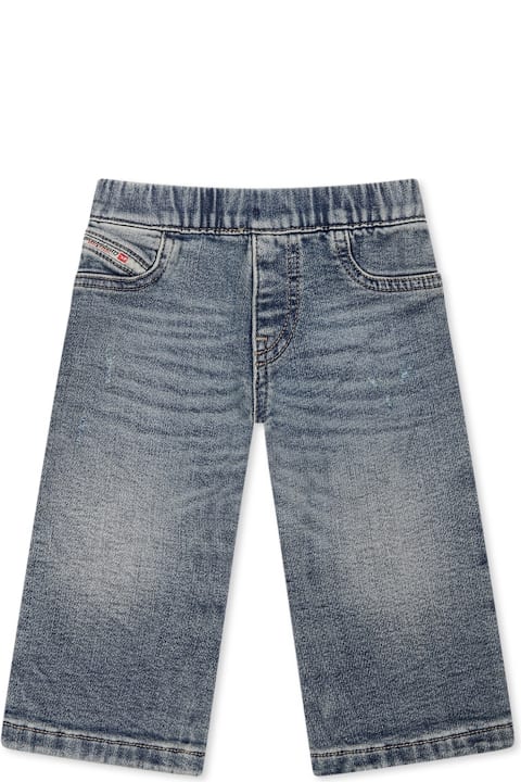 Homeware Diesel Blue Jeans For Baby Girl With Logo