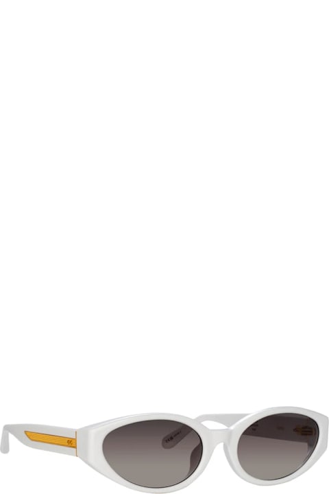 Linda Farrow for Kids Linda Farrow Lyra - White / Yellow Gold Sunglasses