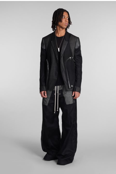 メンズ Rick Owensのコート＆ジャケット Rick Owens Bauhaus Vest Vest In Black Leather