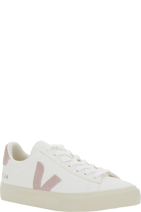 Veja Sneakers for Men Veja 'campo' White Low Top Sneakers With Logo Detail On The Side And Logo Lettering On The Heel In Leather Unisex