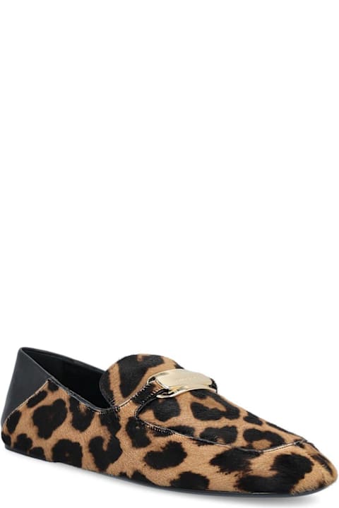 Homeware Ferragamo Leopard Printed Slip-on Flat Shoes