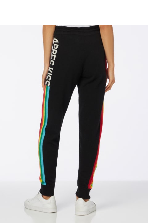 Homeware MC2 Saint Barth Knitted Sweatpants With Rainbow Intarsia
