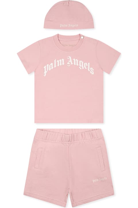 أدوات منزلية Palm Angels Pink Birth Set For Baby Girl With Logo