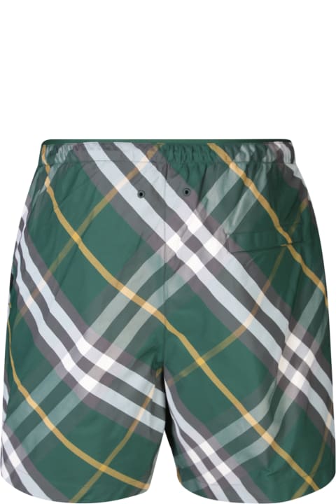 Burberry Swimwear for Men Burberry Checkered Knee-length Twill Swim Shorts