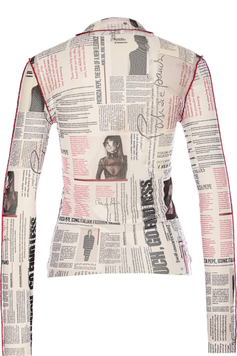 Patrizia Pepe for Women Patrizia Pepe Manifesto Print Top