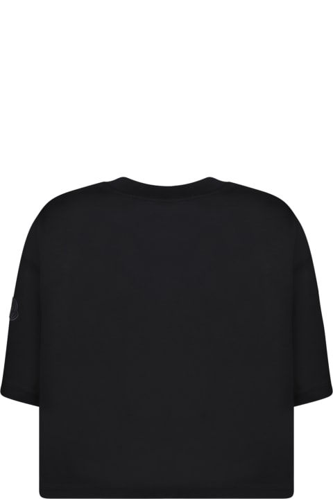 Fleeces & Tracksuits for Women Moncler Black Cotton Oversize T-shirt