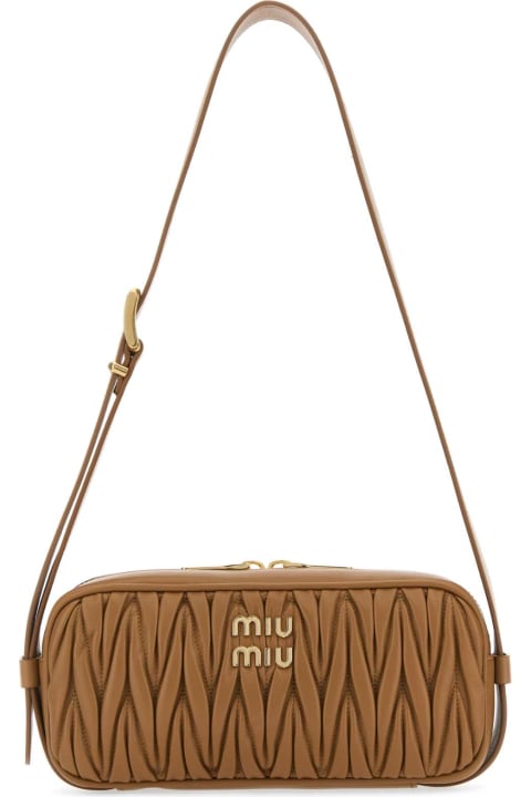 Bags for Women Miu Miu Caramel Nappa Leather Shoulder Bag