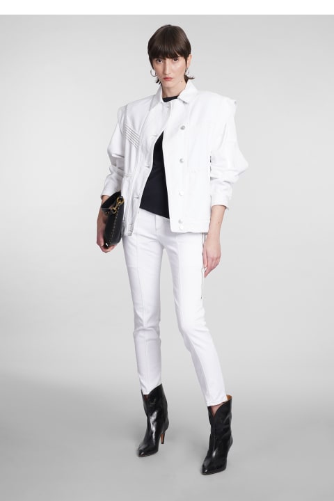 Pants & Shorts for Women Isabel Marant Prezi Jeans In White Cotton