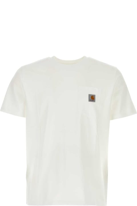 メンズ新着アイテム Carhartt White Cotton S/s Pocket T-shirt