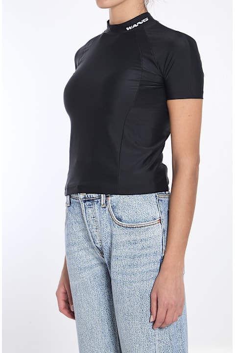 Alexander Wang Sweaters for Women Alexander Wang Rash Guard T-shirt With Logo