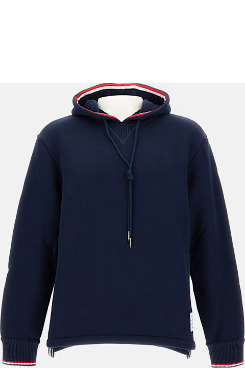 Homeware Thom Browne Oversized Hoodie With Contrasting Stripes