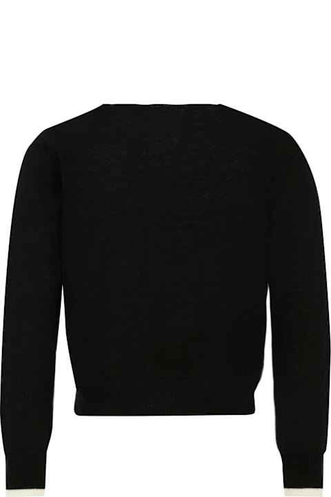 Homeware N.21 Black Sweater For Girl With Logo