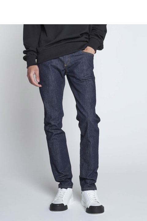 Jeans for Men Dolce & Gabbana Logo-plaque Skinny Jeans