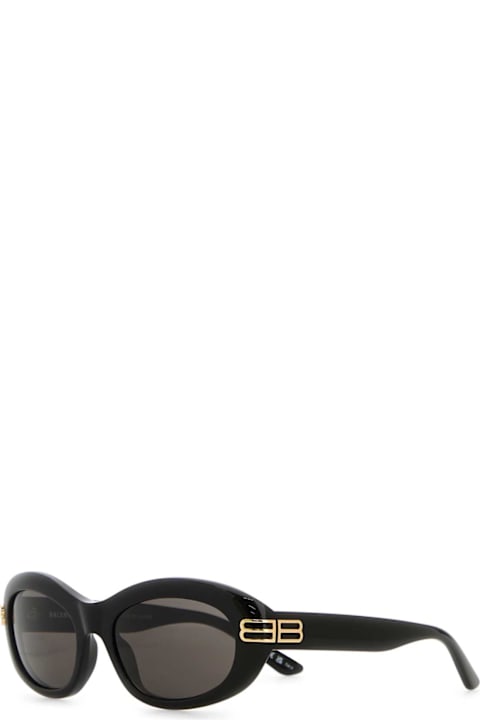 Eyewear for Women Balenciaga Black Acetate Casino Round Sunglasses