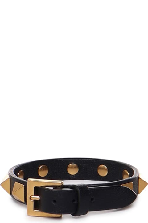 Bracelets for Men Valentino Garavani Stud Bracelet In Calfskin