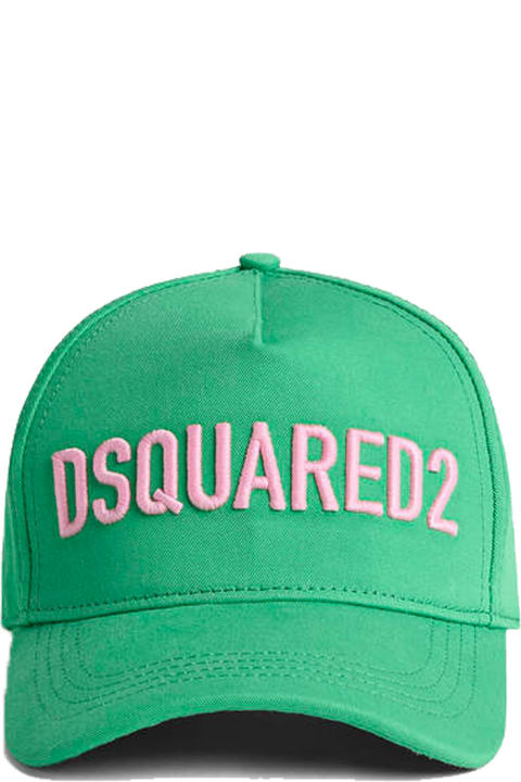 Hats for Women Dsquared2 Logo Embroidered Baseball Cap