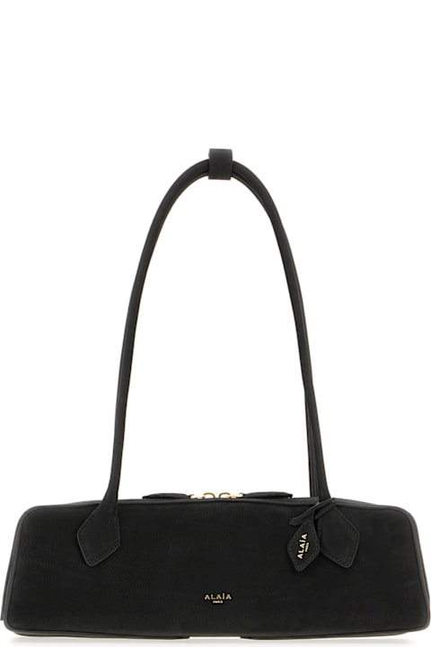 Alaia Bags for Women Alaia Black Suede Medium Le Teckel Shoulder Bag