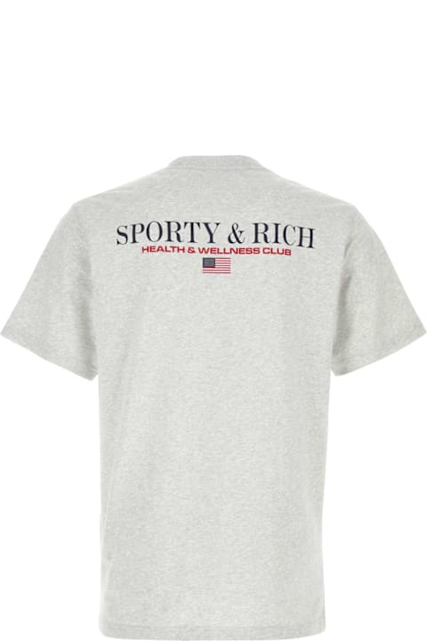 Sporty & Rich for Kids Sporty & Rich Melange Grey Cotton T-shirt