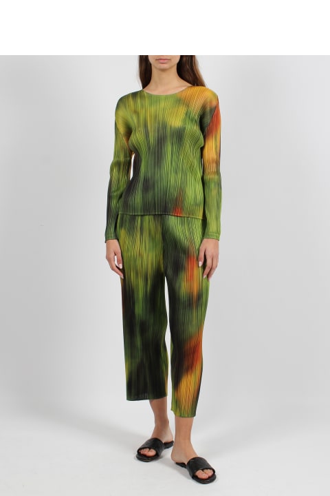 Fashion for Women Pleats Please Issey Miyake Turnip & Spinach Trousers