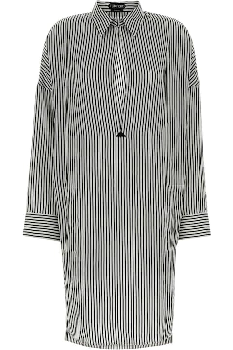 Homeware Tom Ford Embroidered Silk Shirt Dress