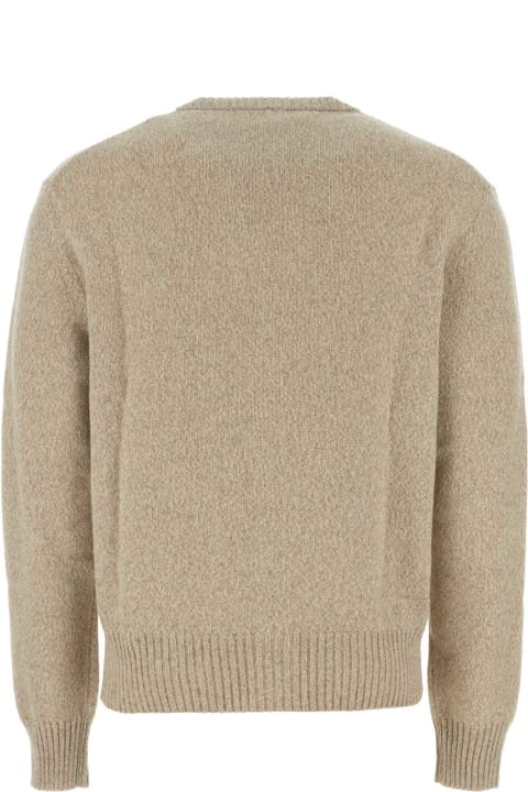 Ami Alexandre Mattiussi Sweaters for Men Ami Alexandre Mattiussi Cappuccino Melange Cashmere Blend Cardigan