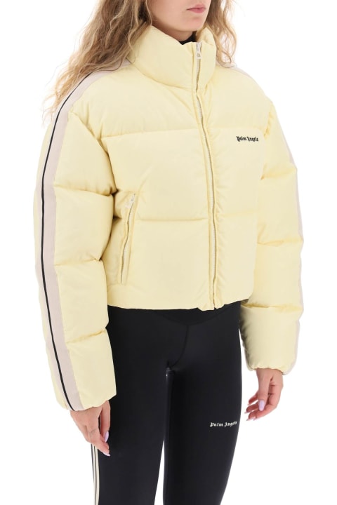 Palm Angels Coats & Jackets for Women Palm Angels Cropped Puffer Jacket With Bands On Sleeves