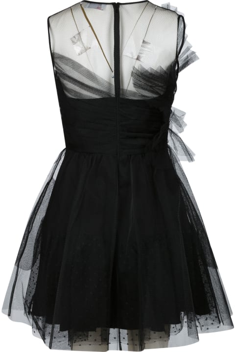 Ruffle Detail Lace Paneled Short Sleeveless Dress