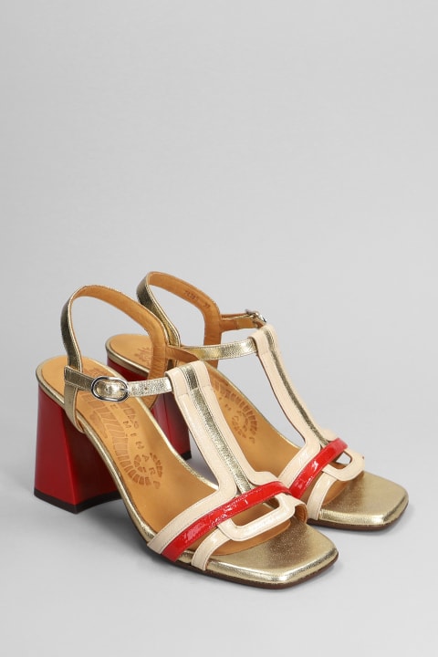 Chie Mihara Sandals for Women Chie Mihara Piyata Sandals In Gold Leather