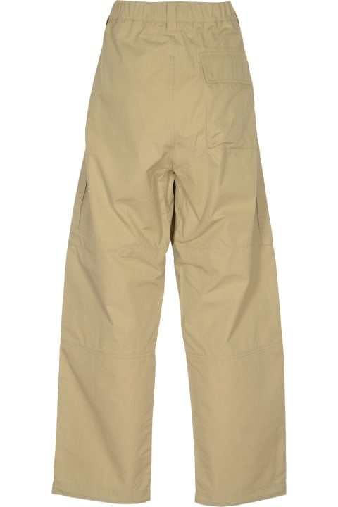 Stone Island Pants for Women Stone Island Regular Beige Cotton Trousers