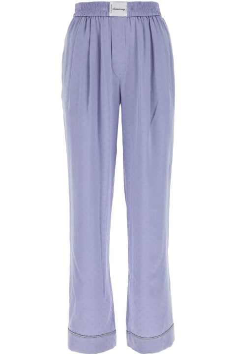 T by Alexander Wang Pants & Shorts for Women T by Alexander Wang Cerulean Blue Satin Pyjama Pant