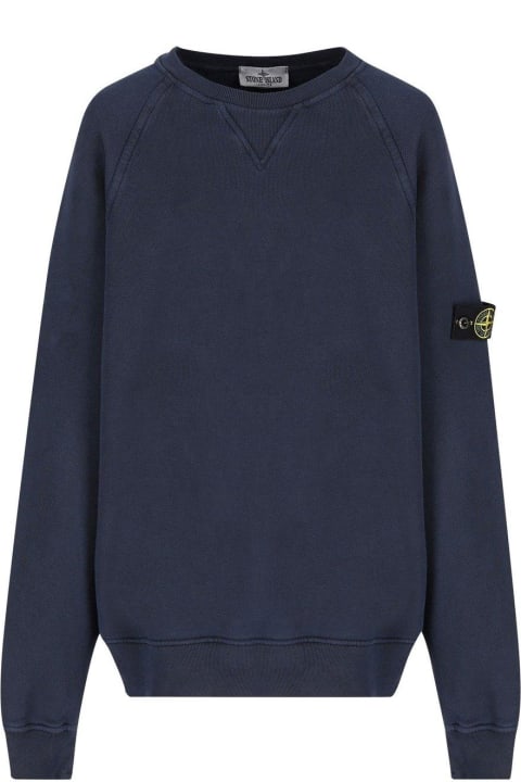 Sweaters & Sweatshirts for Girls Stone Island Junior Garment Dyed Crewneck Sweatshirt