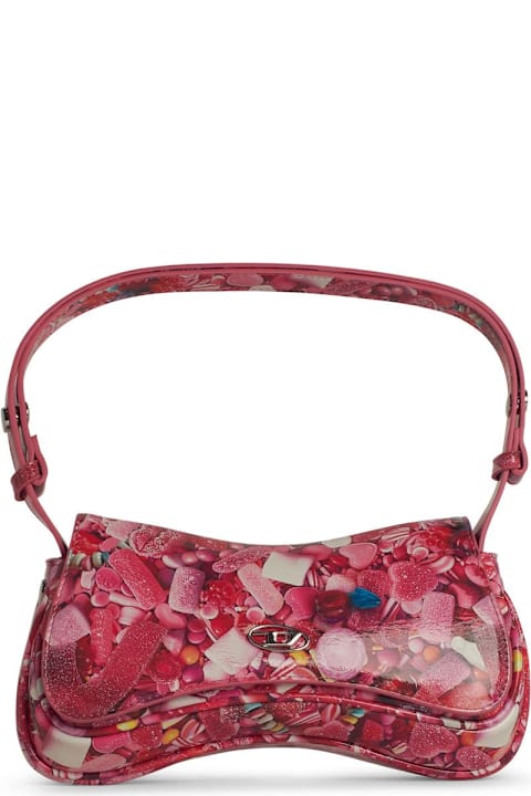 Diesel Bags for Women Diesel 'clutch Play' Pink Polyurethane Bag