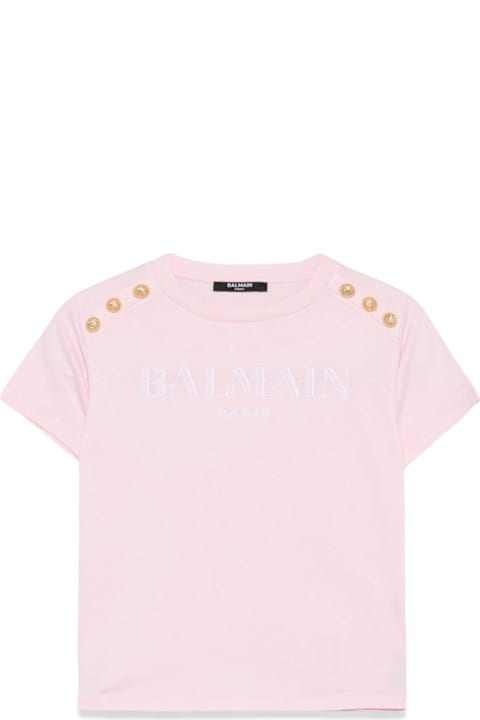 خصم على الأطفال Balmain T-shirt With Buttons