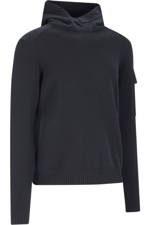 メンズ C.P. Companyのニットウェア C.P. Company Black Virgin Wool Blend Sweatshirt
