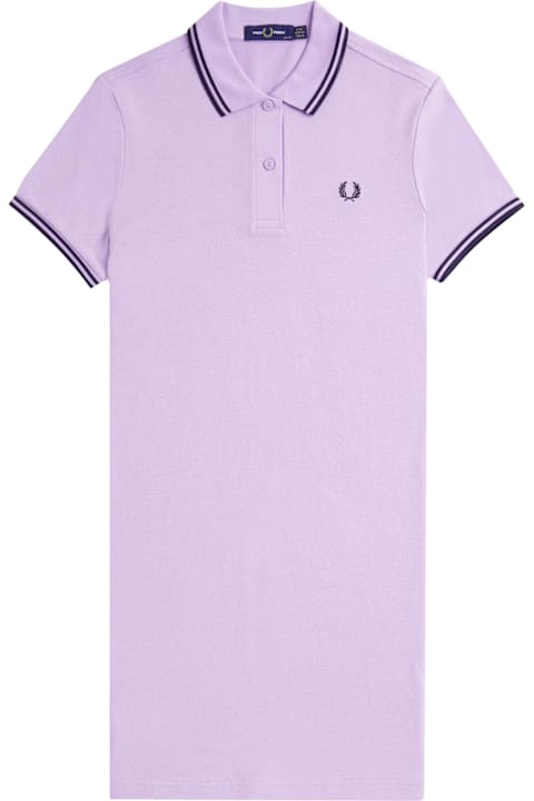Fred Perry لـ Kids Fred Perry Stretch Cotton Polo Dress With Contrasting Profiles