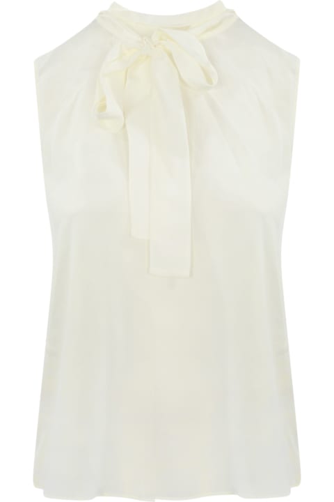 Homeware Max Mara Studio Crepe De Chine Top With Bow