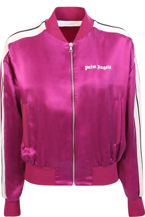 Palm Angels Coats & Jackets for Women Palm Angels Palm Angels Bordeaux Zip Sweatshirt