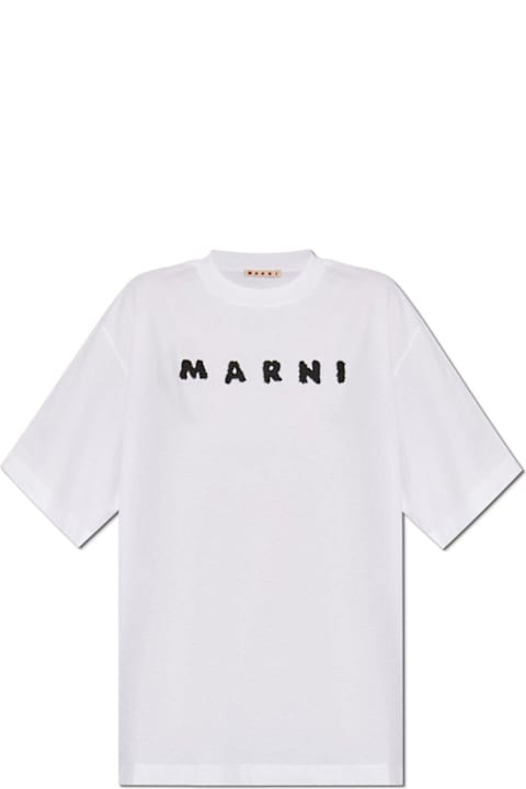 Marni الملابس لـ السيدات Marni Logo Printed Crewneck T-shirt