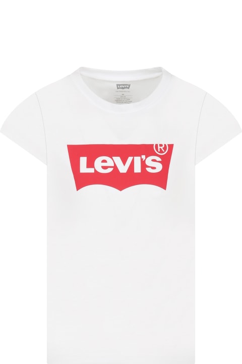 Fashion for Kids Levi's White T-shirt For Boy With Logo